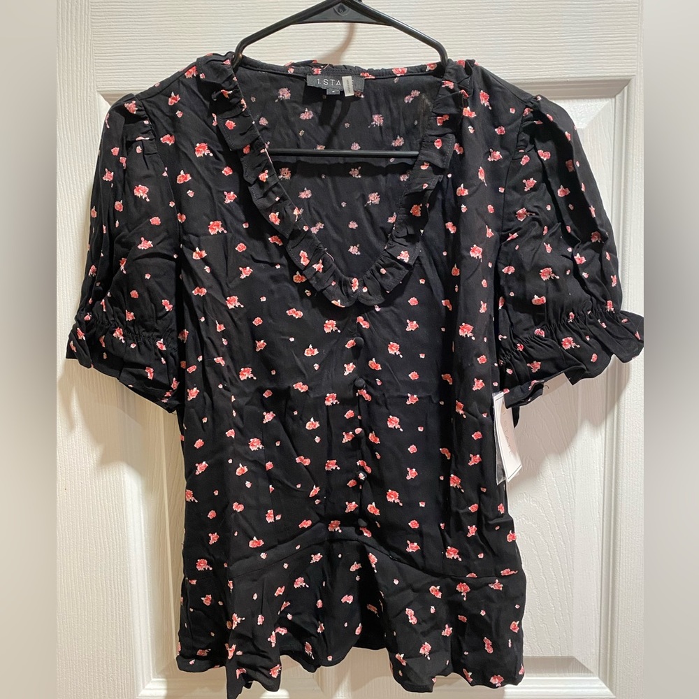 Flower Peplum Top